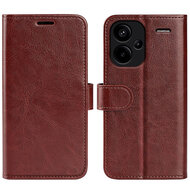 Xiaomi Redmi Note 13 Pro Plus Hoesje - MobyDefend Wallet Book Case (Sluiting Achterkant) - Bruin