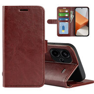 Xiaomi Redmi Note 13 Pro Plus Hoesje - MobyDefend Wallet Book Case (Sluiting Achterkant) - Bruin