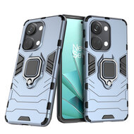 OnePlus Nord 3 Hoesje - MobyDefend Dubbelgelaagde Pantsercase Met Standaard - Blauw