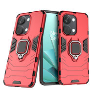 OnePlus Nord 3 Hoesje - MobyDefend Dubbelgelaagde Pantsercase Met Standaard - Rood