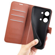 OnePlus Nord 3 Hoesje - MobyDefend Kunstleren Wallet Book Case (Sluiting Voorkant) - Bruin