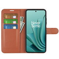OnePlus Nord 3 Hoesje - MobyDefend Kunstleren Wallet Book Case (Sluiting Voorkant) - Bruin