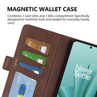 OnePlus Nord 3 Hoesje - MobyDefend Luxe Wallet Book Case (Sluiting Zijkant) - Bruin
