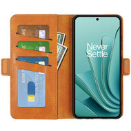 OnePlus Nord 3 Hoesje - MobyDefend Luxe Wallet Book Case (Sluiting Zijkant) - Lichtbruin