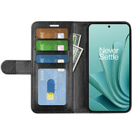 OnePlus Nord 3 Hoesje - MobyDefend Wallet Book Case (Sluiting Achterkant) - Zwart