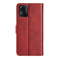 Motorola Moto E13 Hoesje - MobyDefend Luxe Wallet Book Case (Sluiting Zijkant) - Rood