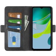 Motorola Moto E13 Hoesje - MobyDefend Luxe Wallet Book Case (Sluiting Zijkant) - Zwart