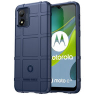 Motorola Moto E13 Hoesje - Mobydefend Rugged Shield TPU Backcover - Blauw