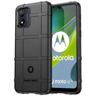 Motorola Moto E13 Hoesje - Mobydefend Rugged Shield TPU Backcover - Zwart