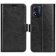 Motorola Moto E13 Hoesje - MobyDefend Wallet Book Case (Sluiting Achterkant) - Zwart