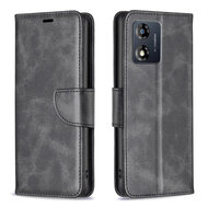 Motorola Moto E13 Hoesje - MobyDefend Wallet Book Case Met Koord - Zwart