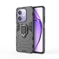 Oppo A60 5G  / Oppo A40 / Oppo A40m Hoesje - MobyDefend Dubbelgelaagde Pantsercase Met Standaard - Zwart