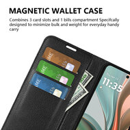 Motorola Moto G75 Hoesje - MobyDefend Kunstleren Wallet Book Case (Sluiting Voorkant) - Bruin