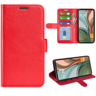 Motorola Moto G75 Hoesje - MobyDefend Wallet Book Case (Sluiting Achterkant) - Rood