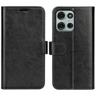 Motorola Moto G75 Hoesje - MobyDefend Wallet Book Case (Sluiting Achterkant) - Zwart