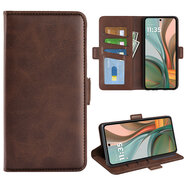 Motorola Moto G75 Hoesje - MobyDefend Luxe Wallet Book Case (Sluiting Zijkant) - Bruin