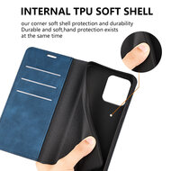 Motorola Moto G75 Hoesje - MobyDefend Luxe Wallet Bookcase (Magnetische Sluiting) - Zwart