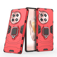 OnePlus 12R Hoesje - MobyDefend Dubbelgelaagde Pantsercase Met Standaard - Rood