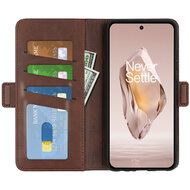 OnePlus 12R Hoesje - MobyDefend Luxe Wallet Book Case (Sluiting Zijkant) - Bruin