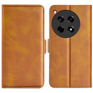 OnePlus 12R Hoesje - MobyDefend Luxe Wallet Book Case (Sluiting Zijkant) - Lichtbruin