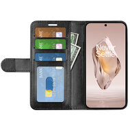 OnePlus 12R Hoesje - MobyDefend Wallet Book Case (Sluiting Achterkant) - Zwart