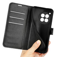 OnePlus 12 Hoesje - MobyDefend Kunstleren Wallet Book Case (Sluiting Voorkant) - Zwart