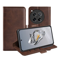 OnePlus 12 Hoesje - MobyDefend Luxe Wallet Book Case (Sluiting Zijkant) - Bruin