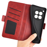 OnePlus 12 Hoesje - MobyDefend Luxe Wallet Book Case (Sluiting Zijkant) - Rood