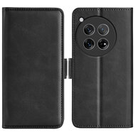 OnePlus 12 Hoesje - MobyDefend Luxe Wallet Book Case (Sluiting Zijkant) - Zwart