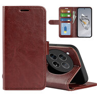 OnePlus 12 Hoesje - MobyDefend Wallet Book Case (Sluiting Achterkant) - Bruin