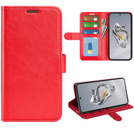 OnePlus 12 Hoesje - MobyDefend Wallet Book Case (Sluiting Achterkant) - Rood