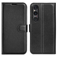Sony Xperia 1 VI Hoesje - MobyDefend Kunstleren Wallet Book Case (Sluiting Voorkant) - Zwart