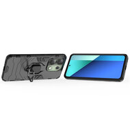 Xiaomi Redmi Note 13 4G Hoesje - MobyDefend Dubbelgelaagde Pantsercase Met Standaard - Blauw