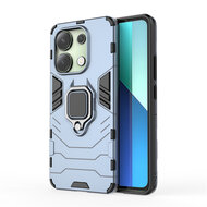 Xiaomi Redmi Note 13 4G Hoesje - MobyDefend Dubbelgelaagde Pantsercase Met Standaard - Blauw