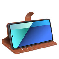 Xiaomi Redmi Note 13 4G Hoesje - MobyDefend Kunstleren Wallet Book Case (Sluiting Voorkant) - Bruin