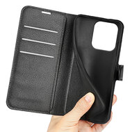 Xiaomi Redmi Note 13 4G Hoesje - MobyDefend Kunstleren Wallet Book Case (Sluiting Voorkant) - Zwart
