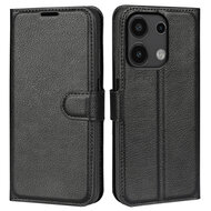 Xiaomi Redmi Note 13 4G Hoesje - MobyDefend Kunstleren Wallet Book Case (Sluiting Voorkant) - Zwart