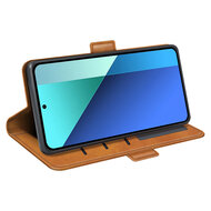 Xiaomi Redmi Note 13 4G Hoesje - MobyDefend Luxe Wallet Book Case (Sluiting Zijkant) - Lichtbruin