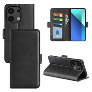 Xiaomi Redmi Note 13 4G Hoesje - MobyDefend Luxe Wallet Book Case (Sluiting Zijkant) - Zwart