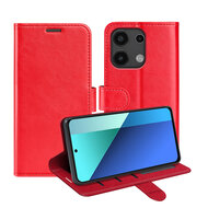 Xiaomi Redmi Note 13 4G Hoesje - MobyDefend Wallet Book Case (Sluiting Achterkant) - Rood