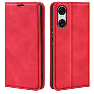 Sony Xperia 10 VI Hoesje - Luxe Wallet Bookcase (Magnetische Sluiting) - Rood