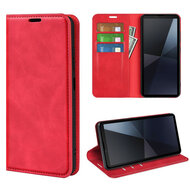 Sony Xperia 10 VI Hoesje - Luxe Wallet Bookcase (Magnetische Sluiting) - Rood