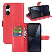 Sony Xperia 10 VI Hoesje - MobyDefend Kunstleren Wallet Book Case (Sluiting Voorkant) - Rood