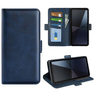 Sony Xperia 10 VI Hoesje - MobyDefend Luxe Wallet Book Case (Sluiting Zijkant) - Blauw