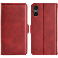 Sony Xperia 10 VI Hoesje - MobyDefend Luxe Wallet Book Case (Sluiting Zijkant) - Rood