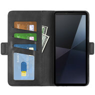Sony Xperia 10 VI Hoesje - MobyDefend Luxe Wallet Book Case (Sluiting Zijkant) - Zwart