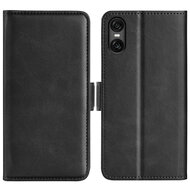 Sony Xperia 10 VI Hoesje - MobyDefend Luxe Wallet Book Case (Sluiting Zijkant) - Zwart