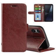 Sony Xperia 10 VI Hoesje - MobyDefend Wallet Book Case (Sluiting Achterkant) - Bruin