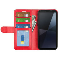 Sony Xperia 10 VI Hoesje - MobyDefend Wallet Book Case (Sluiting Achterkant) - Rood