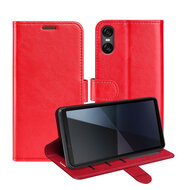 Sony Xperia 10 VI Hoesje - MobyDefend Wallet Book Case (Sluiting Achterkant) - Rood